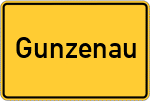 Place name sign Gunzenau