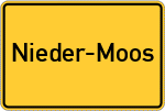 Place name sign Nieder-Moos
