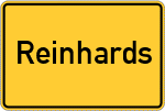 Place name sign Reinhards, Kreis Schlüchtern