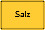 Place name sign Salz, Kreis Lauterbach, Hessen