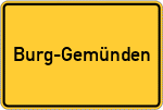 Place name sign Burg-Gemünden