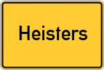 Place name sign Heisters