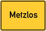 Place name sign Metzlos