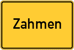 Place name sign Zahmen
