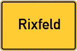 Place name sign Rixfeld