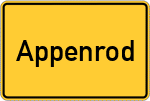 Place name sign Appenrod