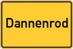Place name sign Dannenrod