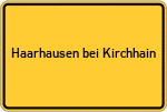 Place name sign Haarhausen bei Kirchhain, Hessen
