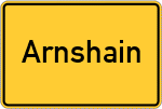 Place name sign Arnshain