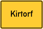 Place name sign Kirtorf