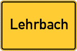 Place name sign Lehrbach