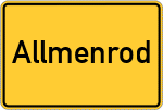 Place name sign Allmenrod