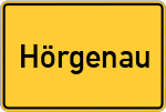Place name sign Hörgenau