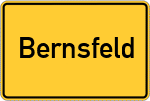 Place name sign Bernsfeld