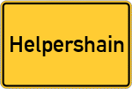 Place name sign Helpershain