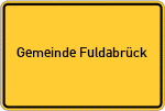 Place name sign Gemeinde Fuldabrück