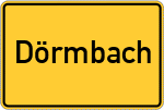 Place name sign Dörmbach, Fulda