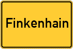 Place name sign Finkenhain