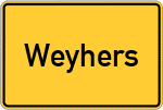 Place name sign Weyhers