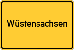 Place name sign Wüstensachsen
