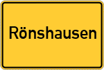 Place name sign Rönshausen