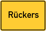 Place name sign Rückers, Kreis Fulda