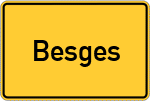 Place name sign Besges