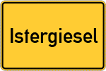 Place name sign Istergiesel