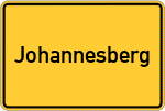 Place name sign Johannesberg, Kreis Fulda