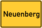 Place name sign Neuenberg