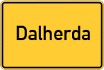 Place name sign Dalherda