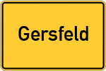 Place name sign Gersfeld