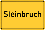 Place name sign Steinbruch, Rhön