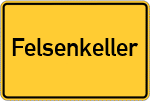 Place name sign Felsenkeller