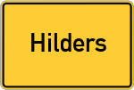 Place name sign Hilders