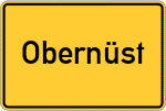 Place name sign Obernüst