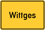 Place name sign Wittges