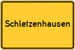 Place name sign Schletzenhausen