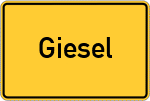 Place name sign Giesel