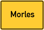 Place name sign Morles
