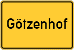 Place name sign Götzenhof