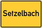 Place name sign Setzelbach