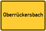 Place name sign Oberrückersbach