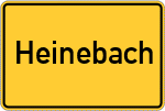 Place name sign Heinebach