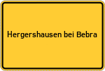 Place name sign Hergershausen bei Bebra