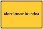 Place name sign Oberellenbach bei Bebra