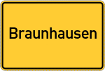 Place name sign Braunhausen