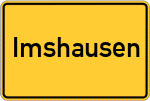 Place name sign Imshausen