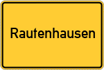 Place name sign Rautenhausen