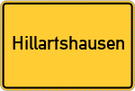 Place name sign Hillartshausen